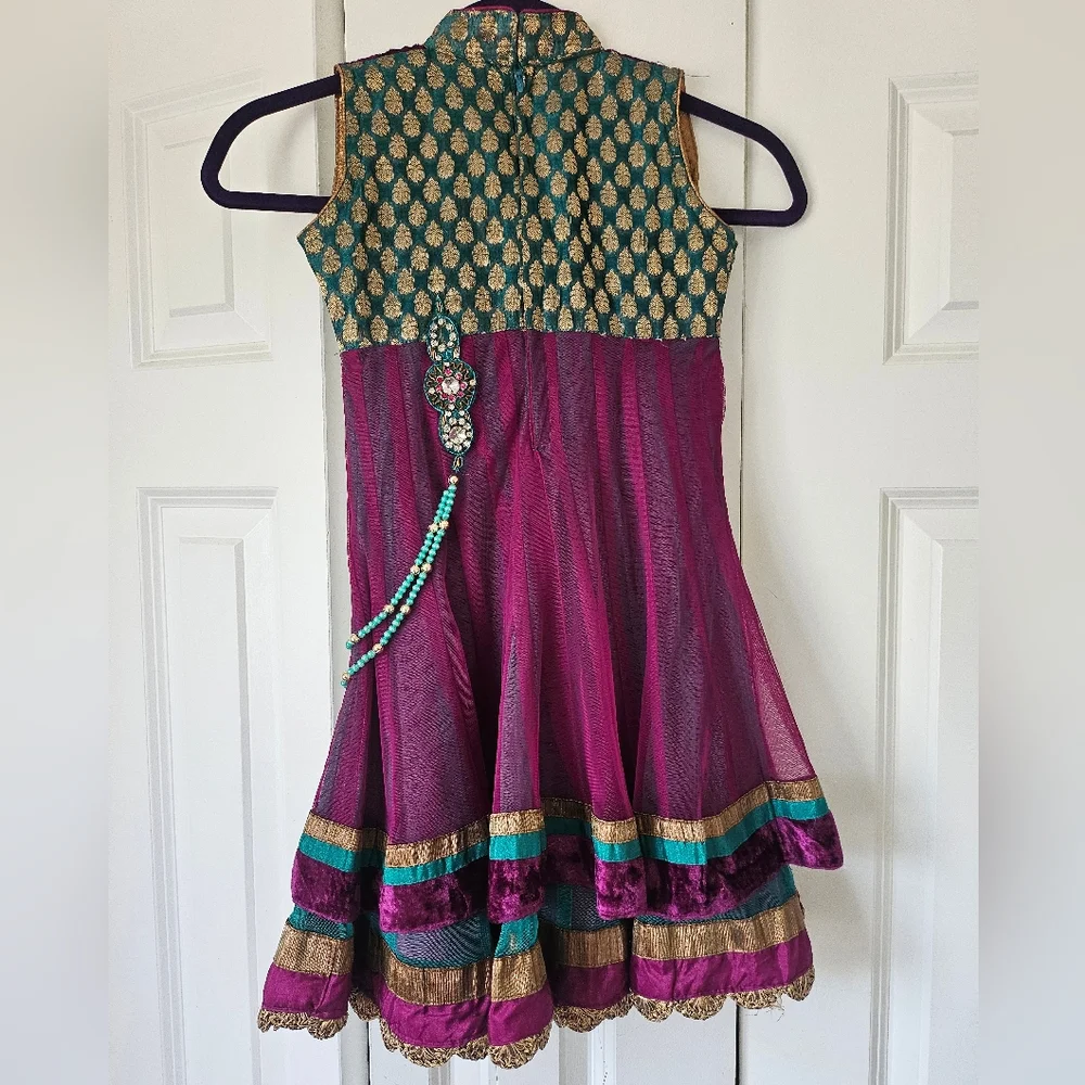 Girls Indian Jewel Toned Dress, India Size 24